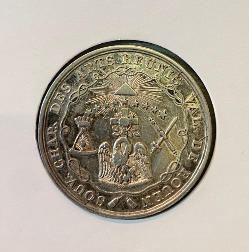 Médaille FRANC-MACONNERIE ROUEN -LES ARTS REUNIS – – Image 3