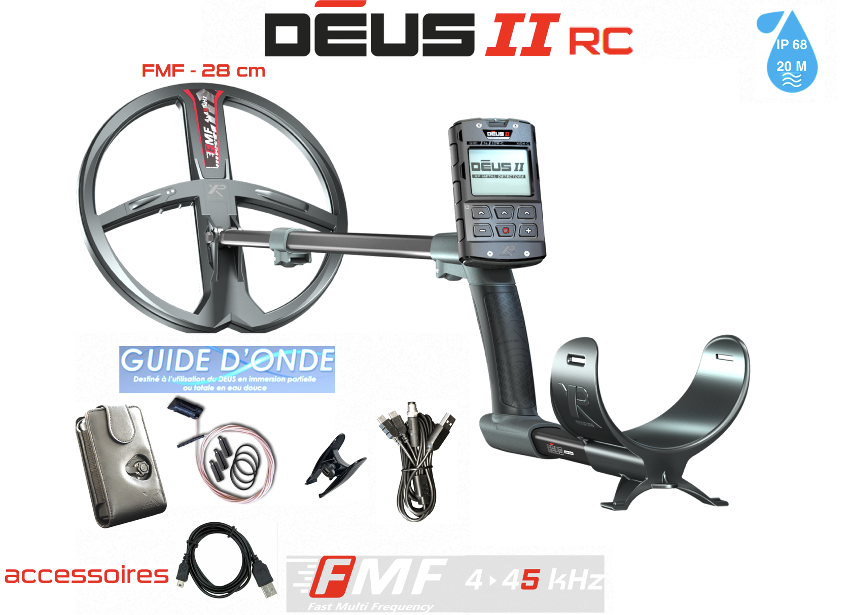 XP DEUS 2-FMF-RC-28 cm (version sans casque)
