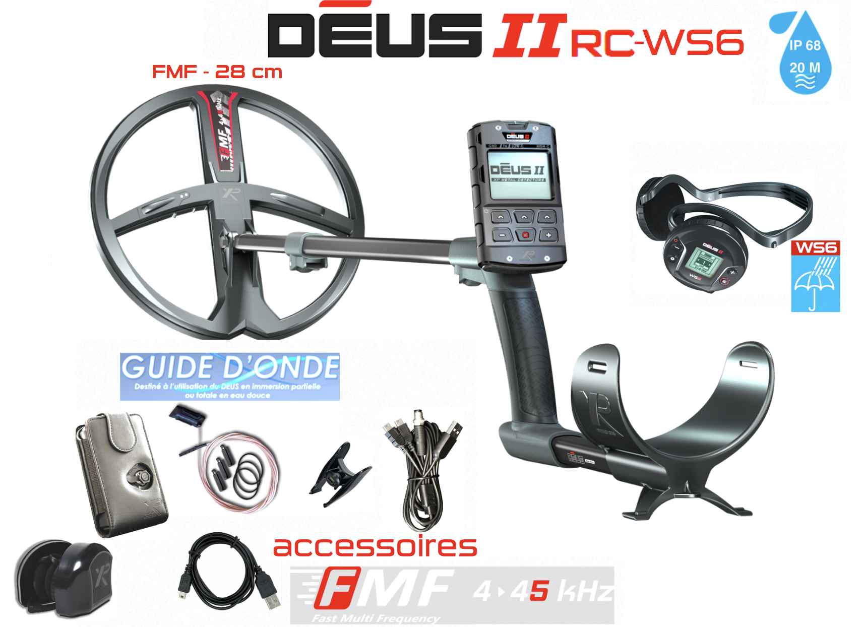 XP DEUS 2-FMF-RC-28 cm-WS6